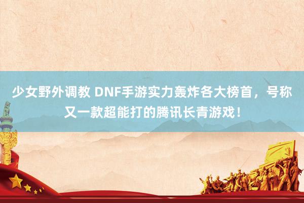 少女野外调教 DNF手游实力轰炸各大榜首，号称又一款超能打的腾讯长青游戏！